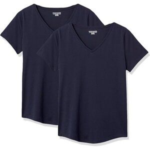 Amazon Essentials Size 3XL Navy Blue Scoop Neck Short-Sleeve T-Shirt Pack Of 2